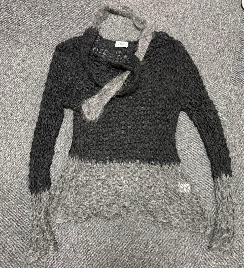 vivienne westwood MANマフラードッキングモヘアニット