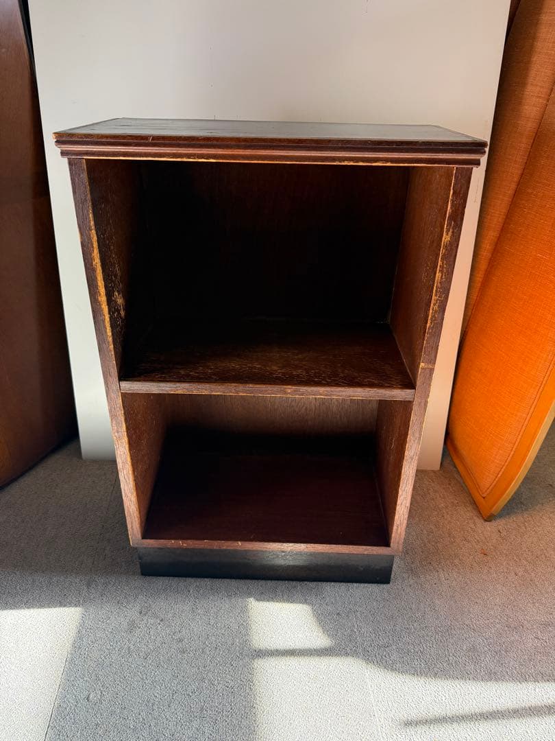 昭和レトロ 木製本棚 背板付き オープンシェルフ 飾り棚 ヴィンテージ