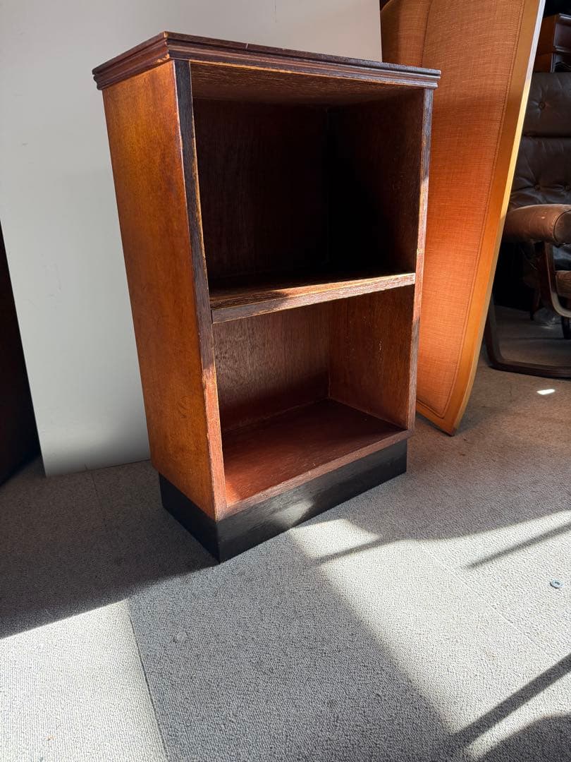 昭和レトロ 木製本棚 背板付き オープンシェルフ 飾り棚 ヴィンテージ