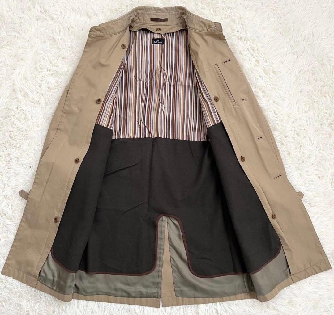 値下げ！ポールスミス トレンチコート　ライナー　マルチストライプ　ベルト　XL