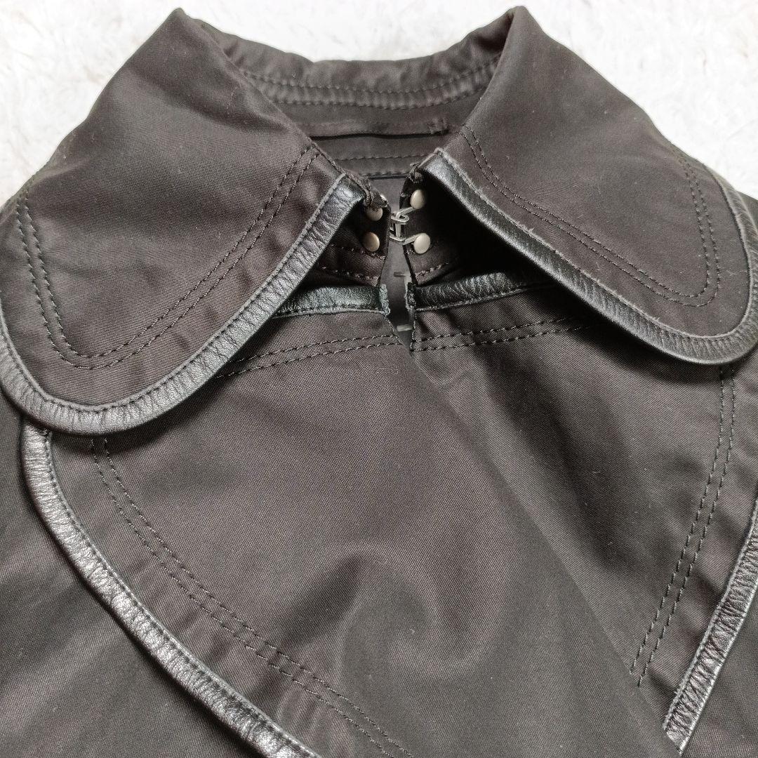 美品✨バーバリーブルーレーベル　ダブルトレンチコート　レザーパイピング　38