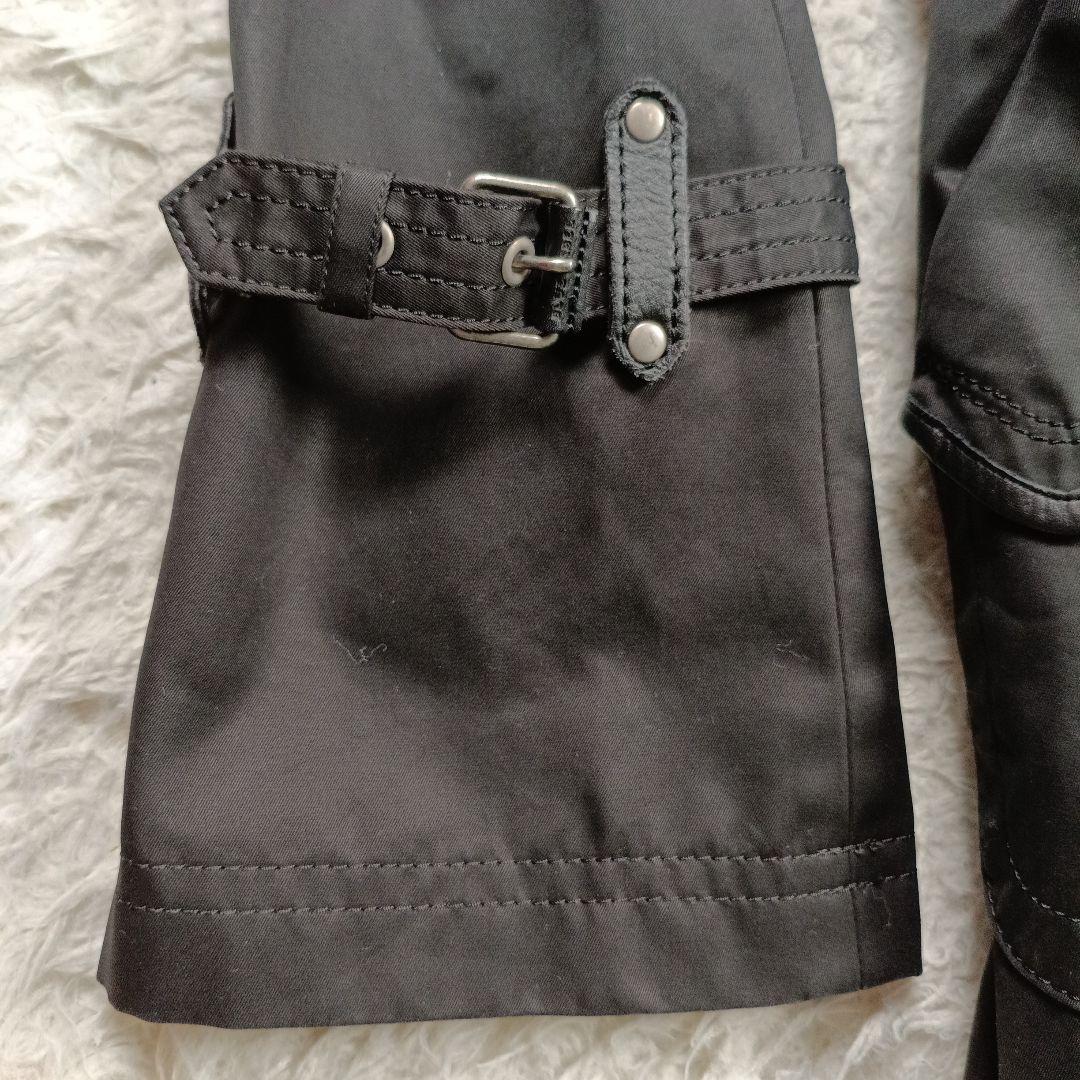 美品✨バーバリーブルーレーベル　ダブルトレンチコート　レザーパイピング　38