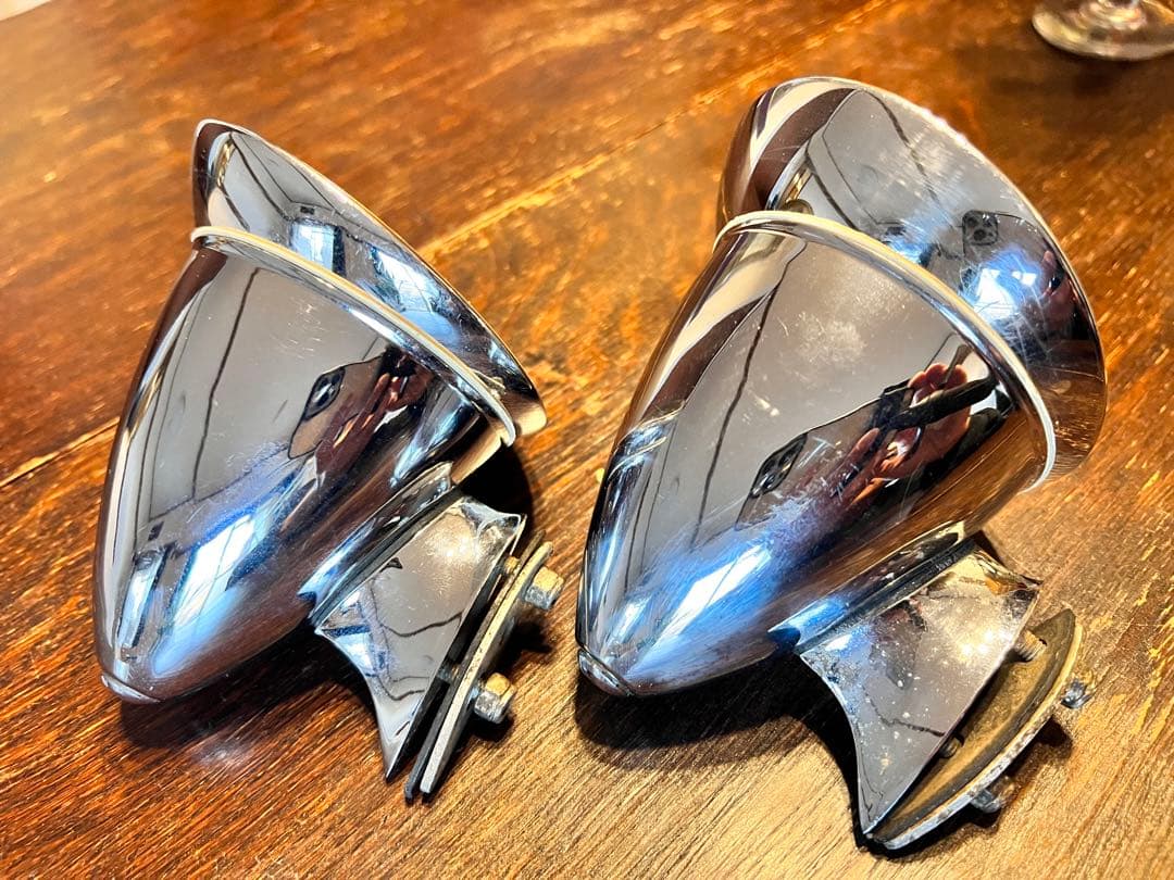 60年代ヴィンテージ品　ウォールプレスミラー NOS 【美品2個SET】