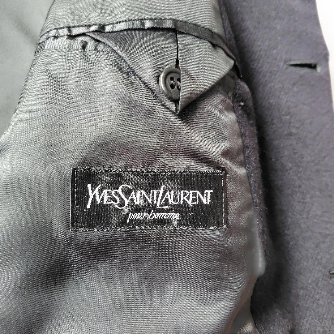 【k】　YUES SAINT LAURENT　ステンカラーコート濃紺　A5