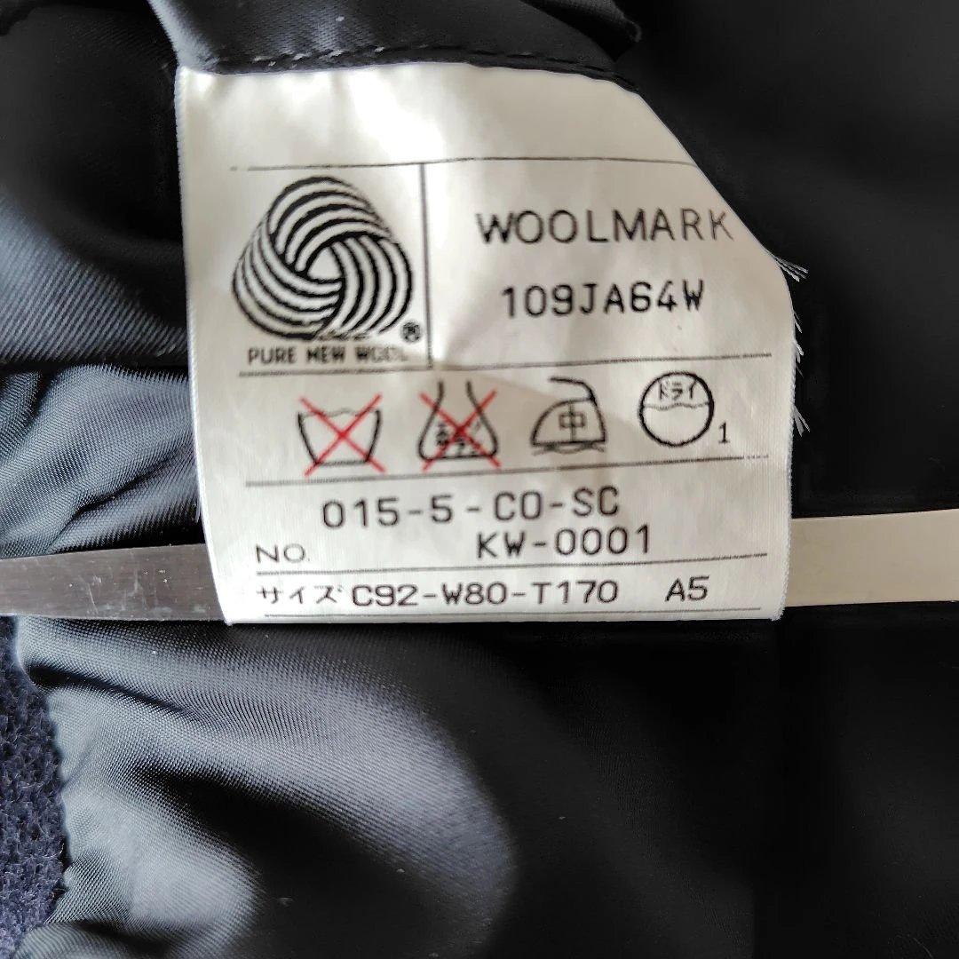 【k】　YUES SAINT LAURENT　ステンカラーコート濃紺　A5