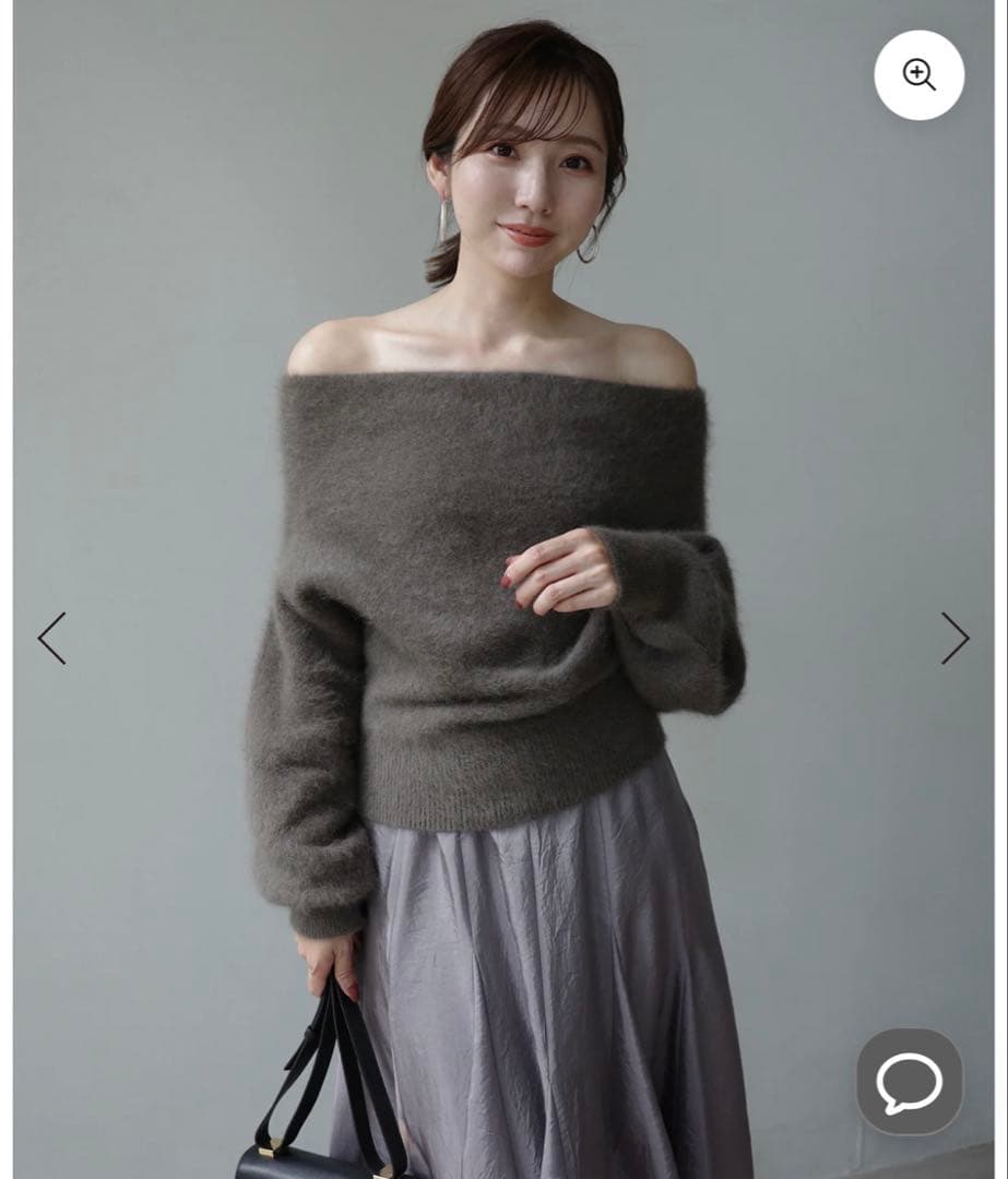 にゃんラクーンフォックスオフショルニットプルオーバー