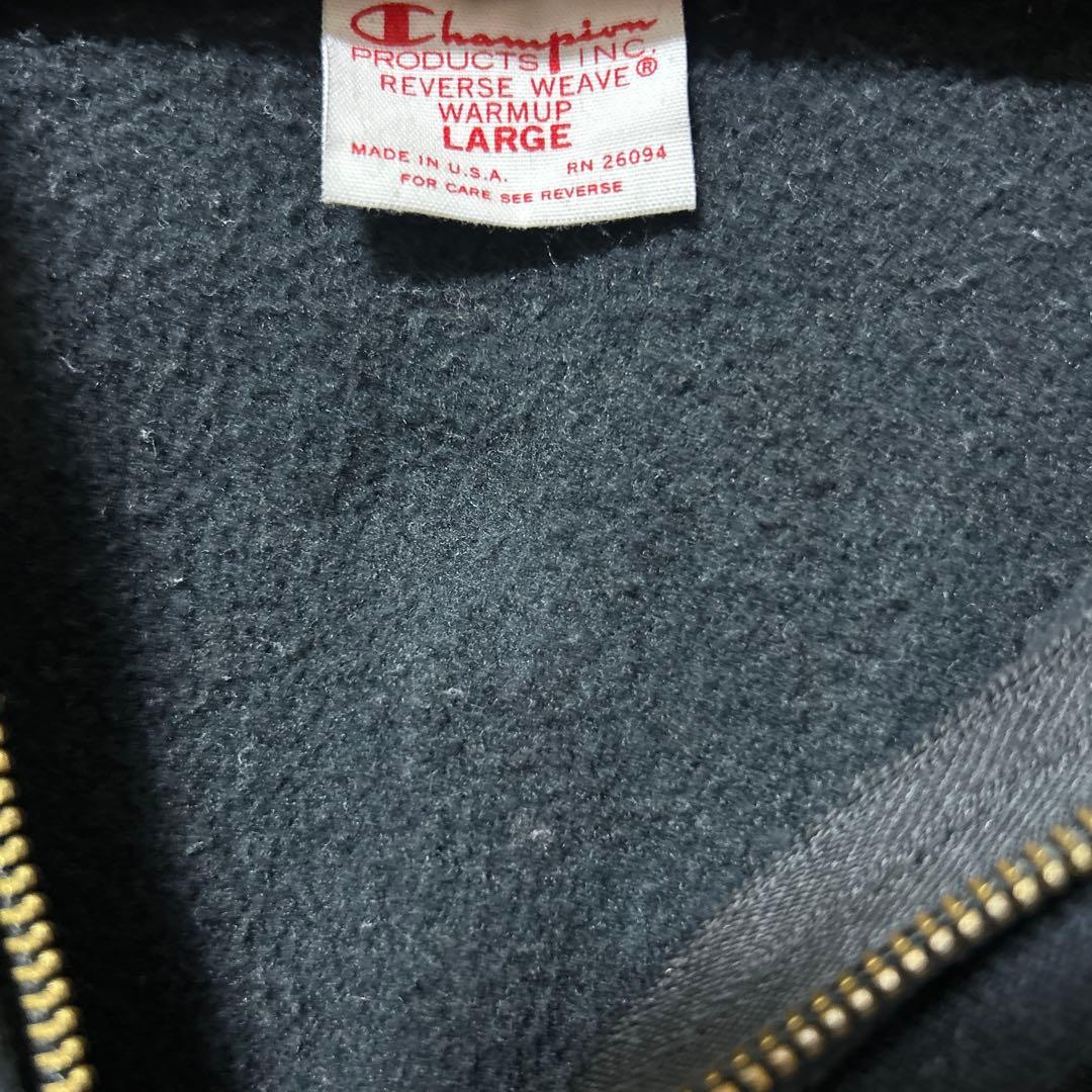 チャンピオン フルジップパーカー 復刻赤タグ アメリカ製 ブラック サイズL