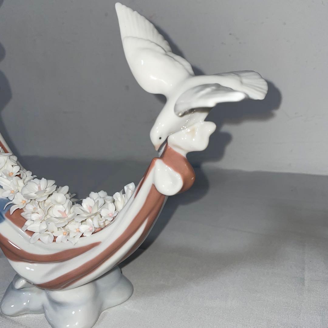 LLADRO 人形 平和の花かご　星条旗柄　アメリカ