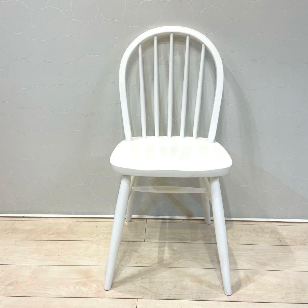 【MOMO NATURAL】 ウィンザーチェア 北欧 ダイニングチェア 椅子　白