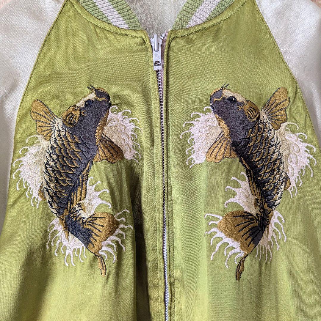 ☆【激渋♪】花旅楽団 リバーシブル スカジャン 金太郎×芸者 SCRIPT