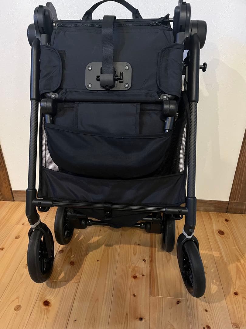 cybex メリオカーボンブラック➕レインカバー➕ケータイドリンクホルダー付き