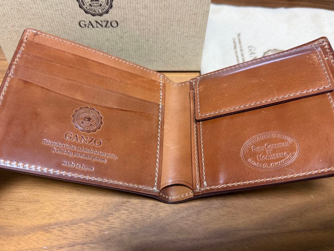 う*♬様 GANZO SHELL CORDOVAN 2 小銭入れ付き二つ折り財布