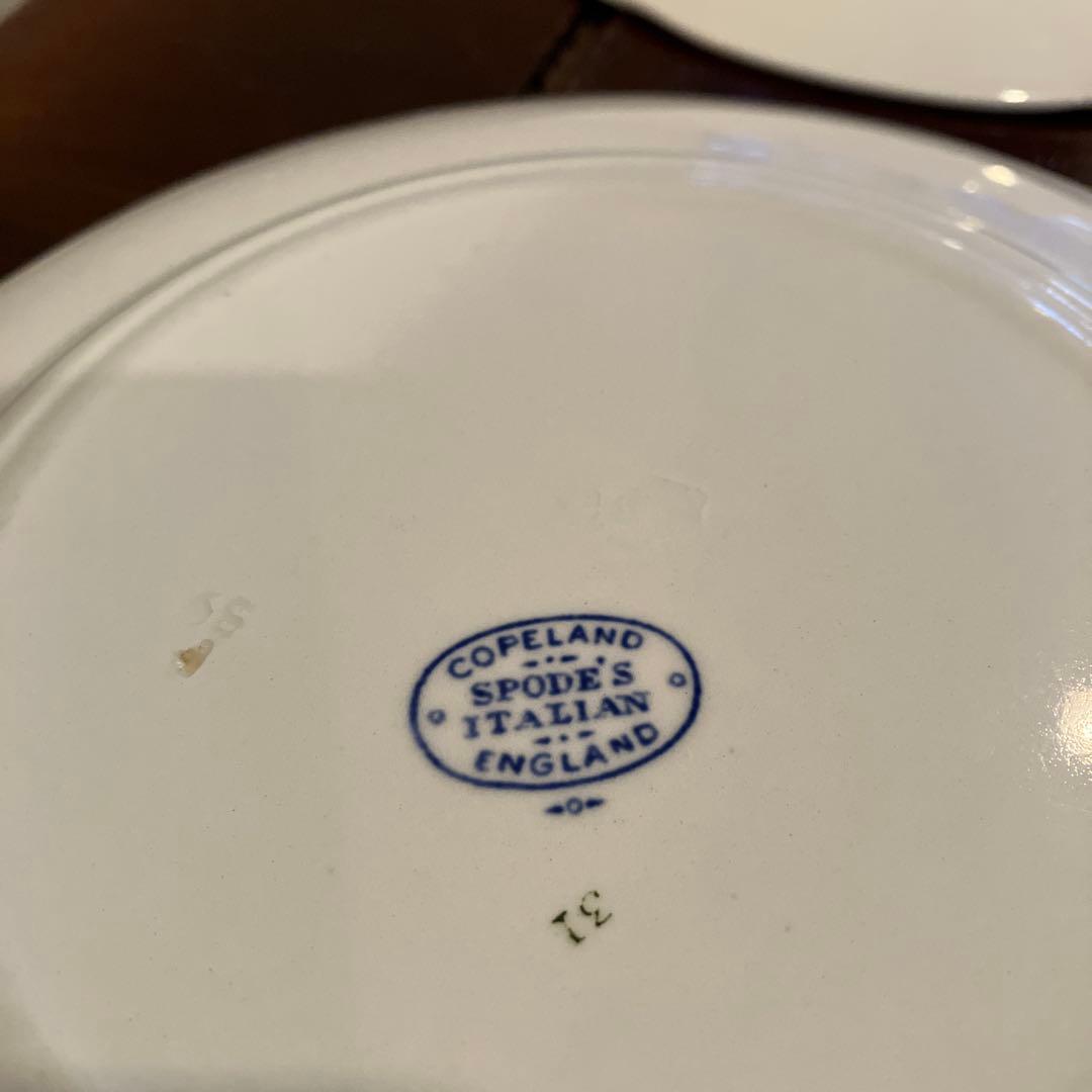 英国スポード　ブルーイタリアン　小皿 4枚セット　アンティーク