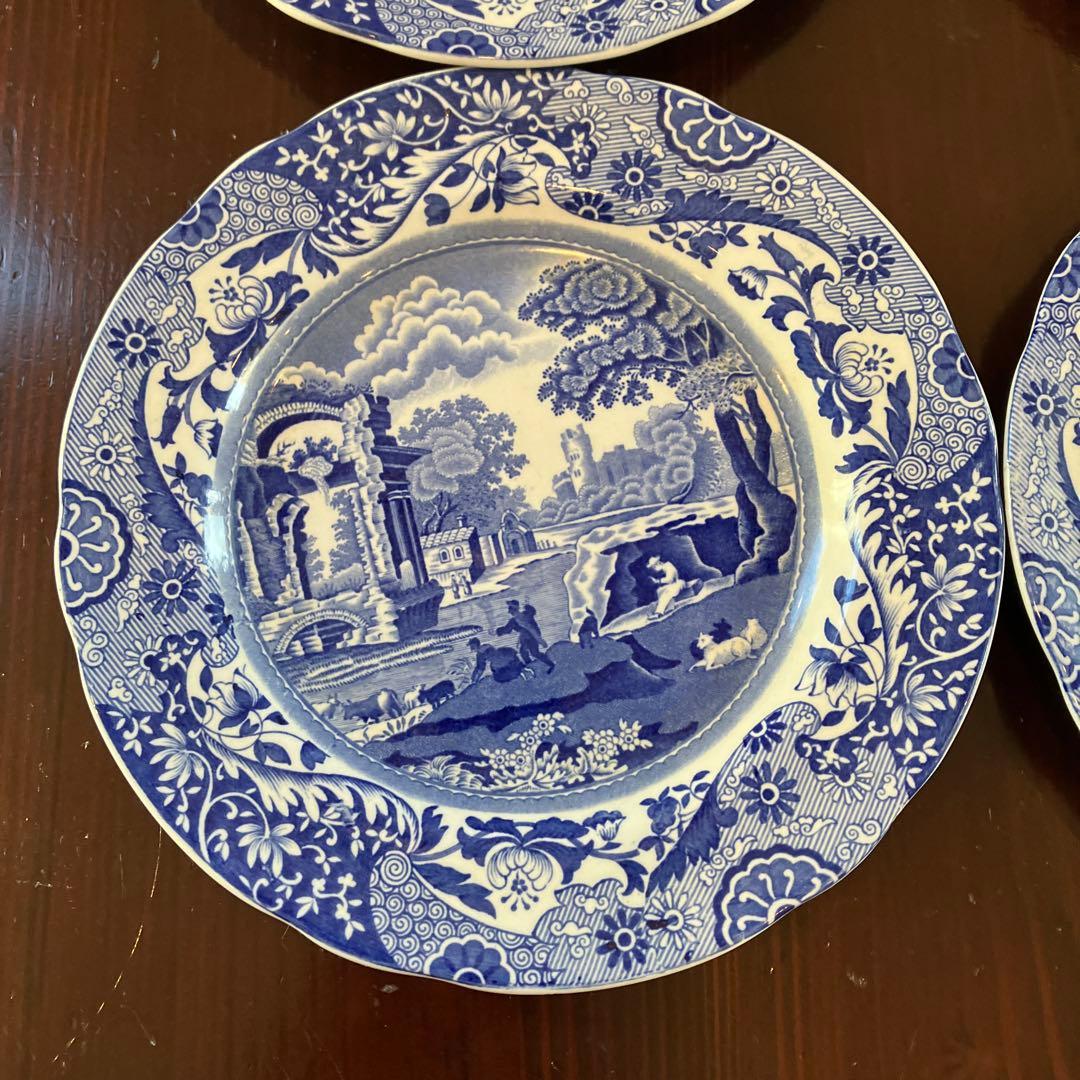 英国スポード　ブルーイタリアン　小皿 4枚セット　アンティーク