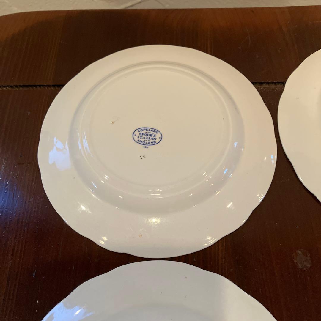 英国スポード　ブルーイタリアン　小皿 4枚セット　アンティーク
