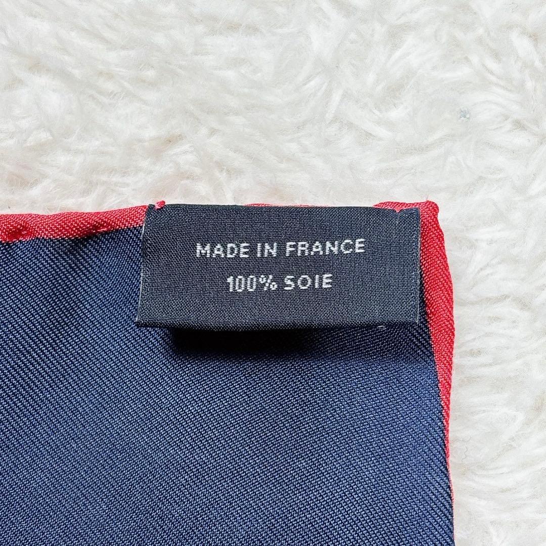 【極美品】エルメス カレ90 モダンなレオパード 切替 シルクスカーフ