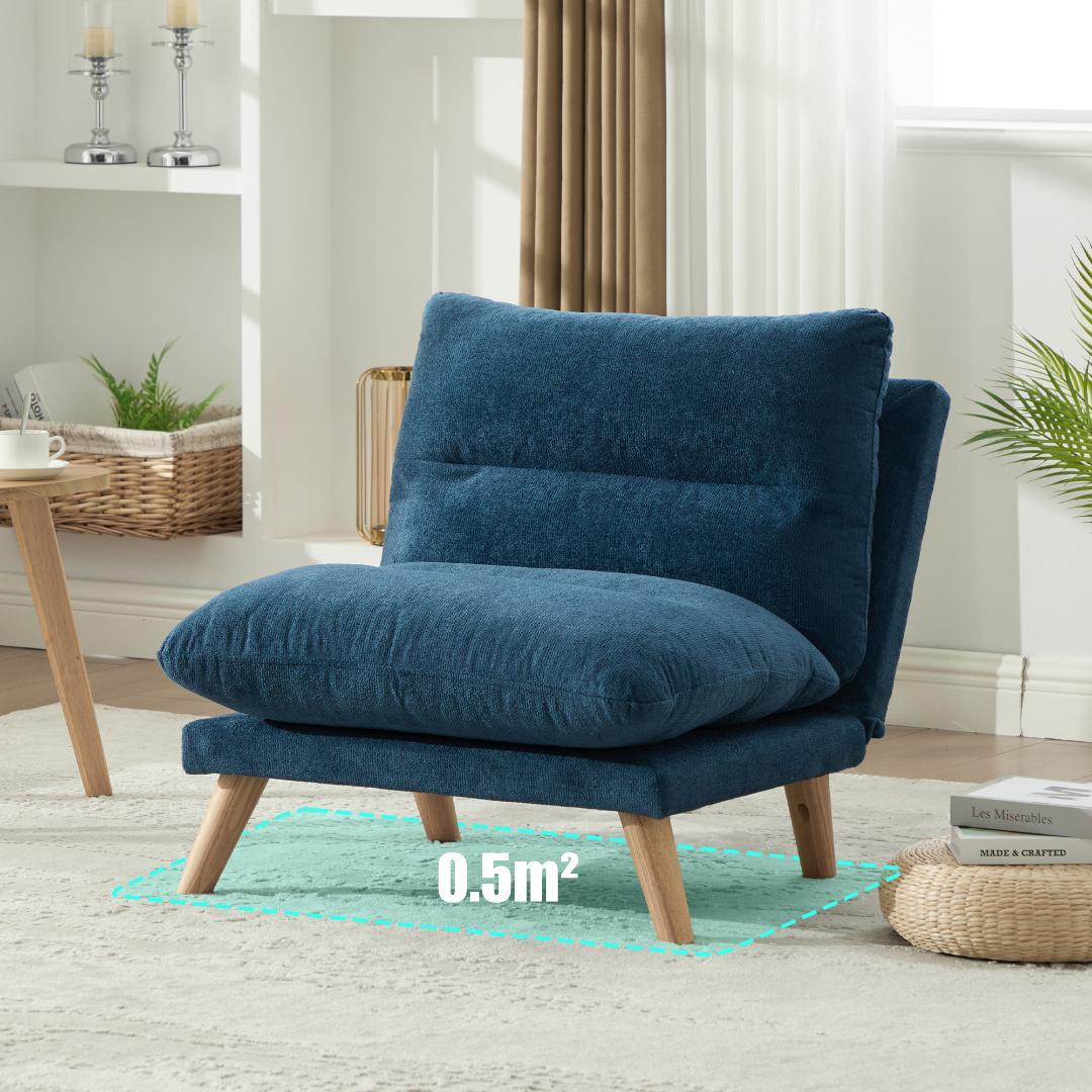 【新品】一人掛け折り畳みソファ 90-160°調節