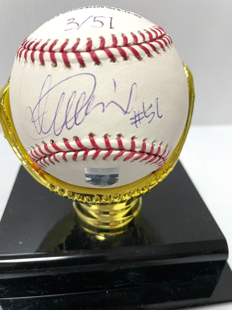 殿堂　イチロー 直筆サインボール 証明書付き3/51 & Toppsカード