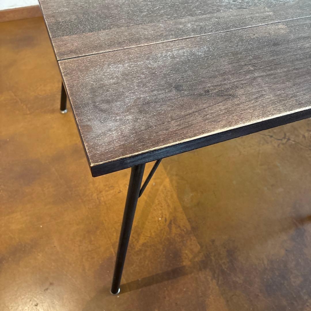 BIMAKES天然木とアイアンのダイニングテーブル　B