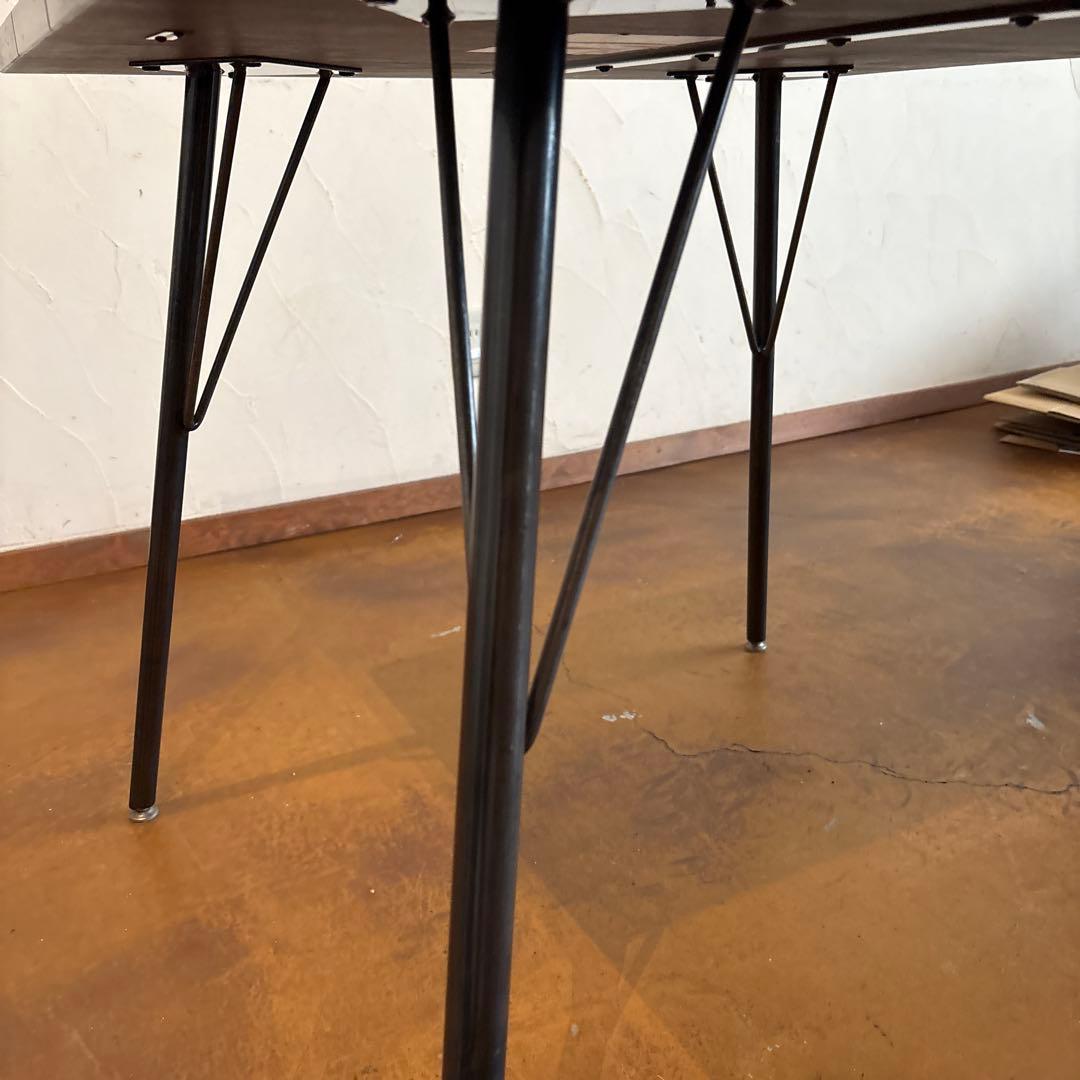 BIMAKES天然木とアイアンのダイニングテーブル　B