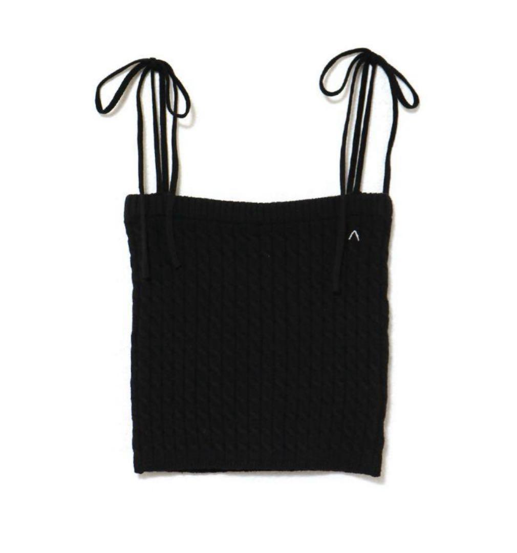 andmary　Jeniffer knit hoodie set BLACK