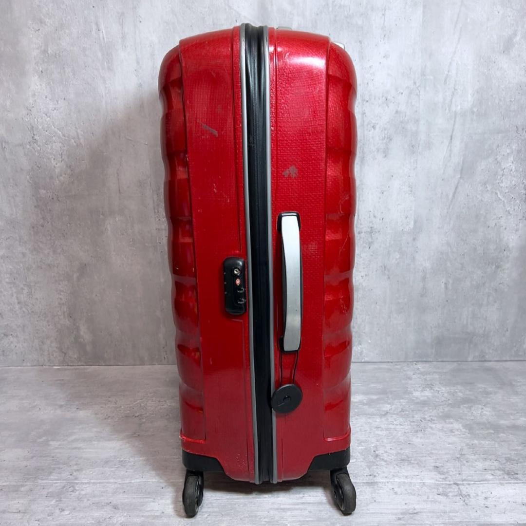 サムソナイト スーツケース　シェル　ファイヤーライト　4輪　赤　94L レッド