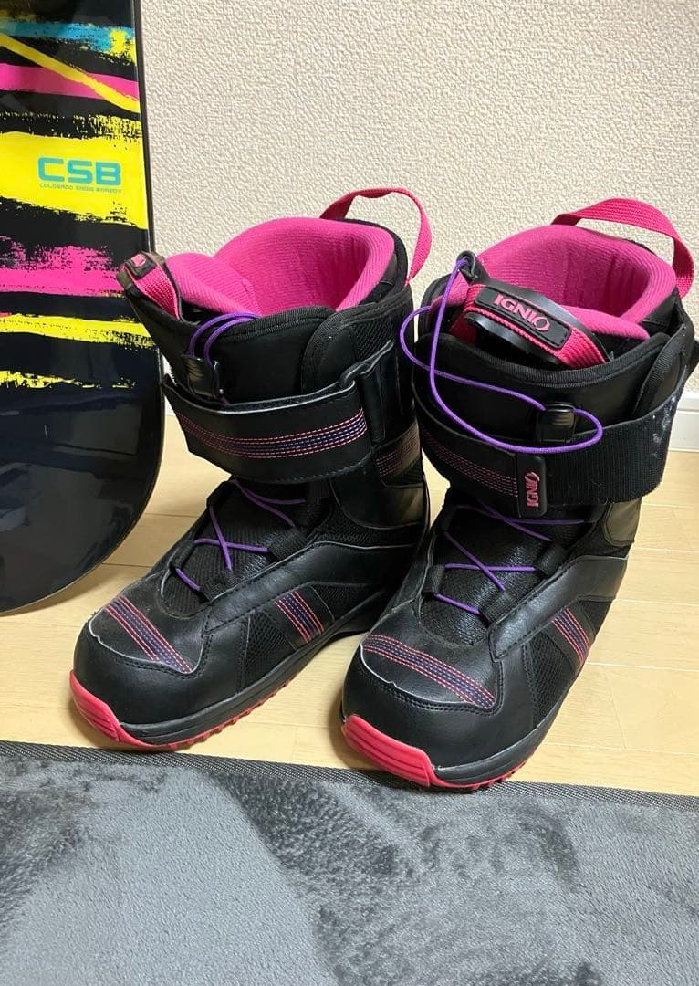 CSB スノーボード3点セット　板145㎝　ブーツ24㎝