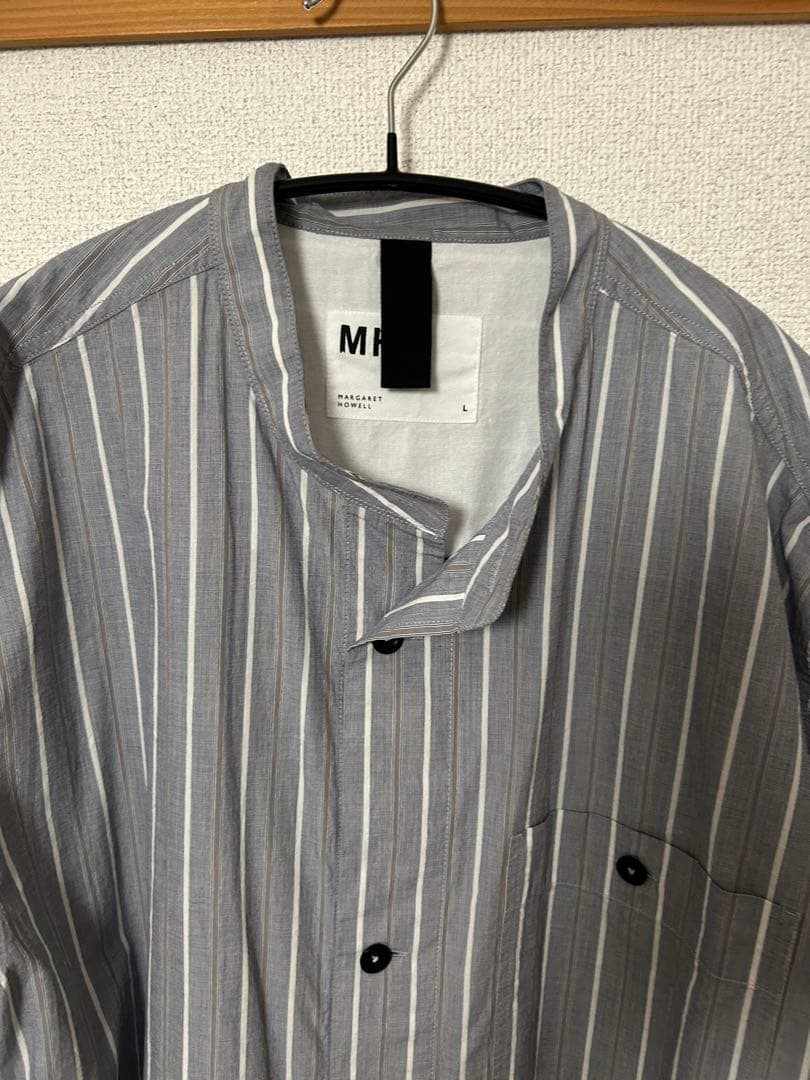 2点対応MHL SS25 END ON END STRIPE COTTON