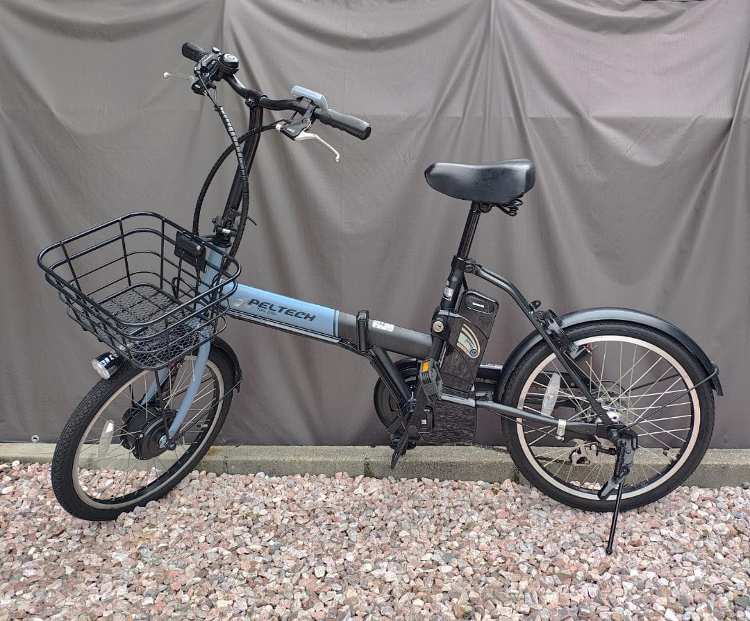 PELTECH TDN-208L ブルー×ブラック 電動アシスト自転車 折り畳み