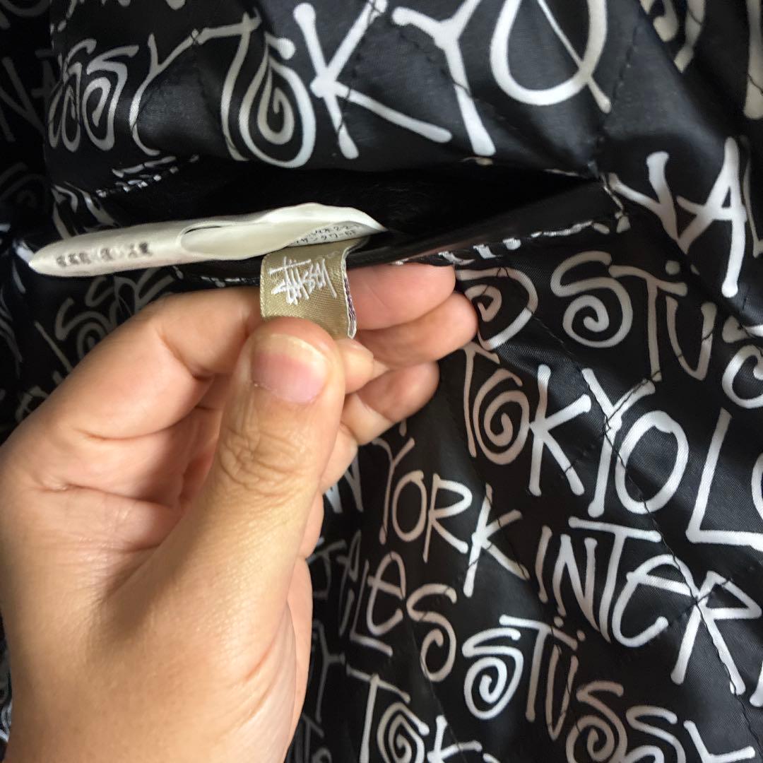 Stussy×Schott ブラックレザージャケット XL