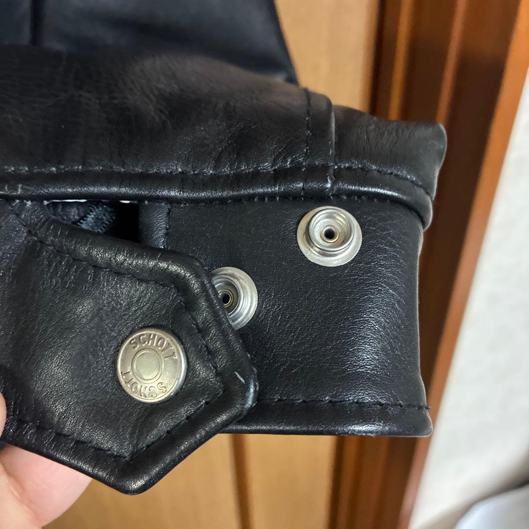 Stussy×Schott ブラックレザージャケット XL