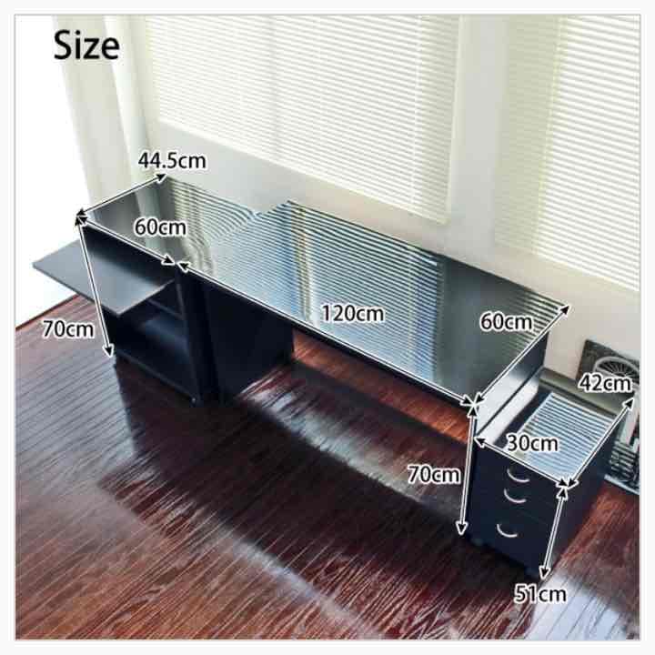 2人でも使用可能！ダブルデスク、チェスト3点セット