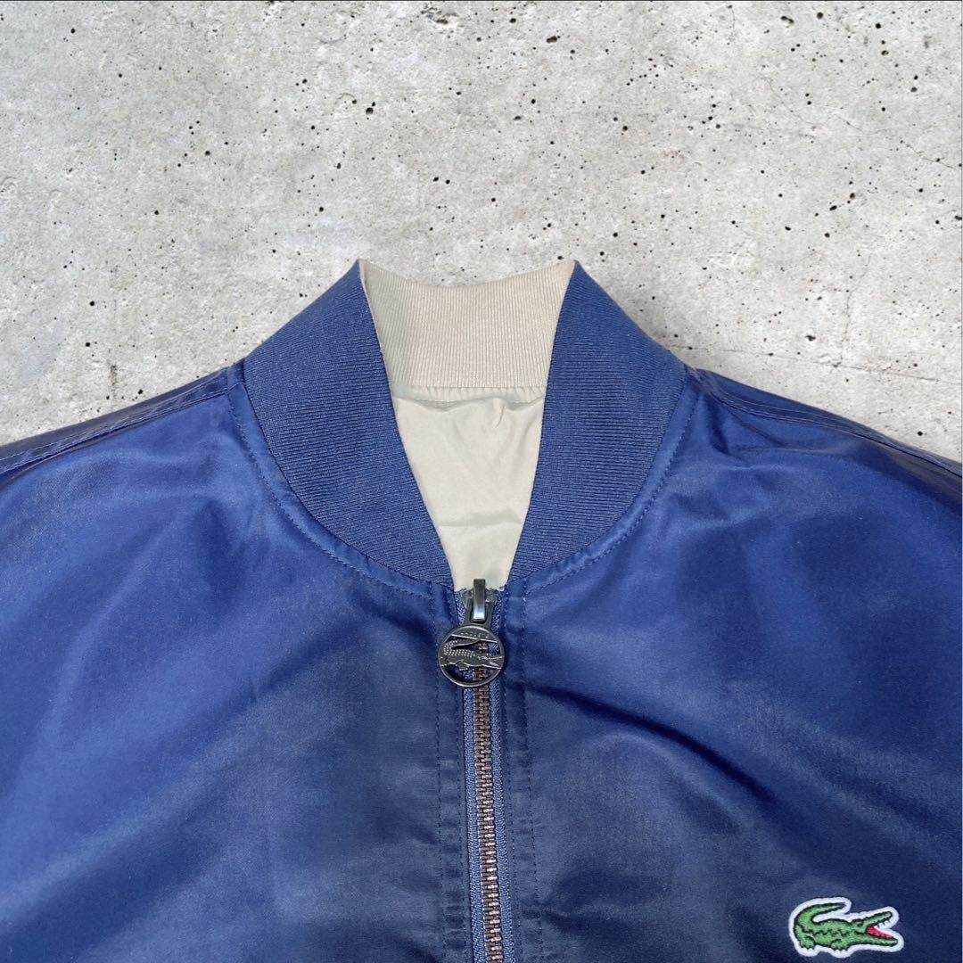 ラコステMA1フライトジャケットリバーシブルボンバージャケットネイビー/ベージュ