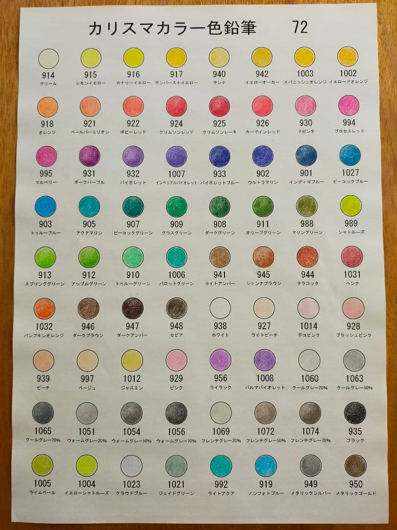 カリスマカラー　油性色鉛筆　72色