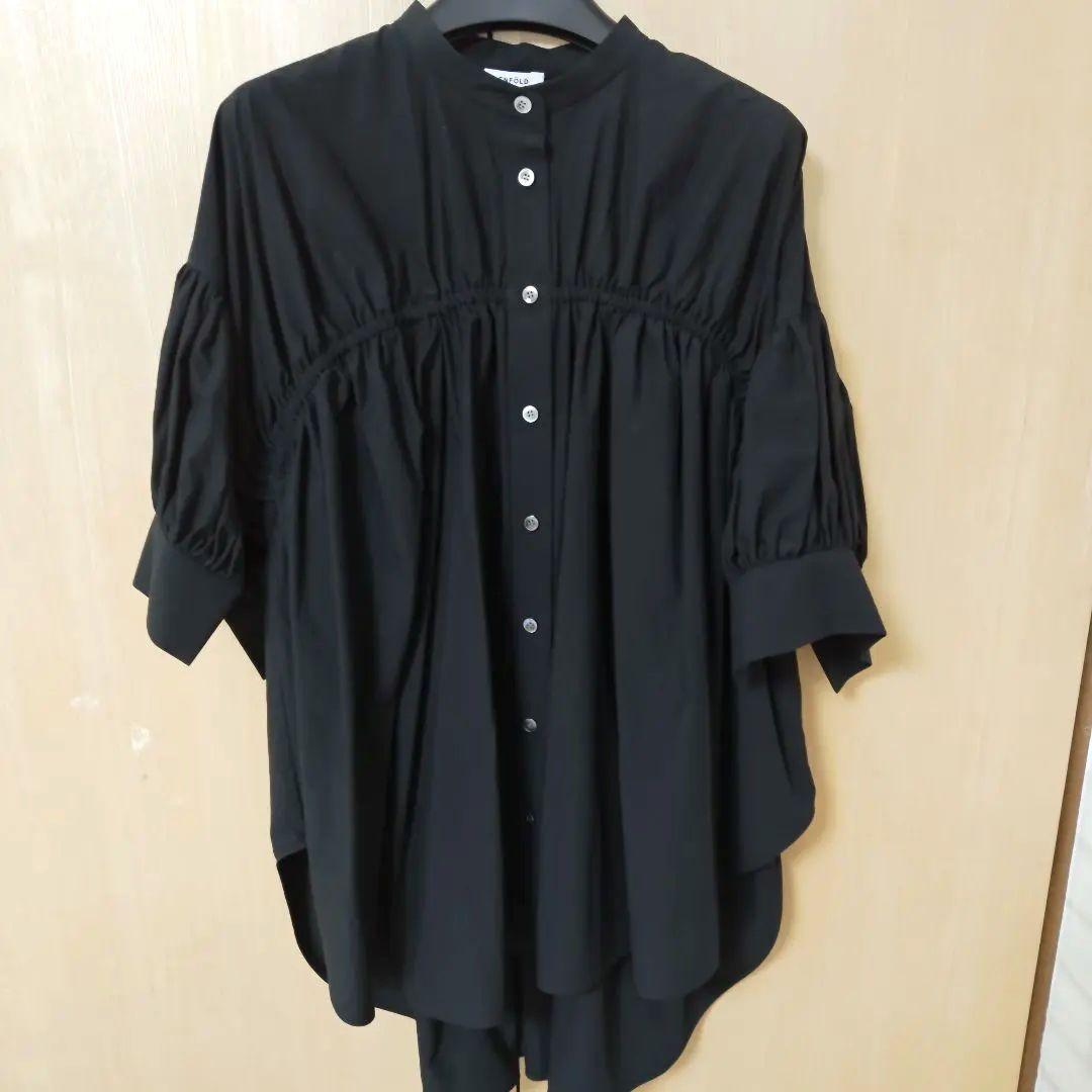 新品　エンフォルド 半袖 ギャザー入りシャツ38