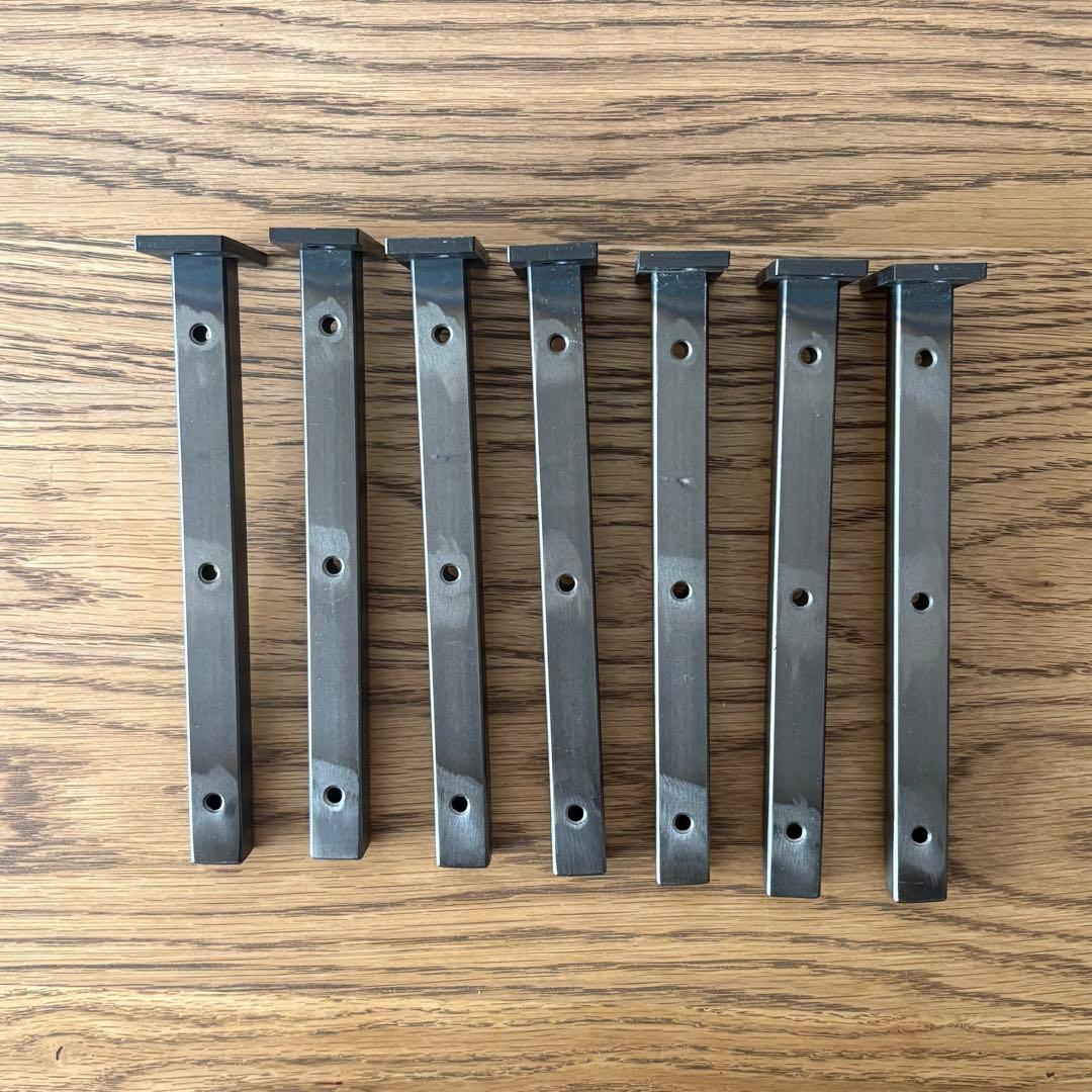 toolbox 棒棚受け 7本セット　黒ムラ 角 180