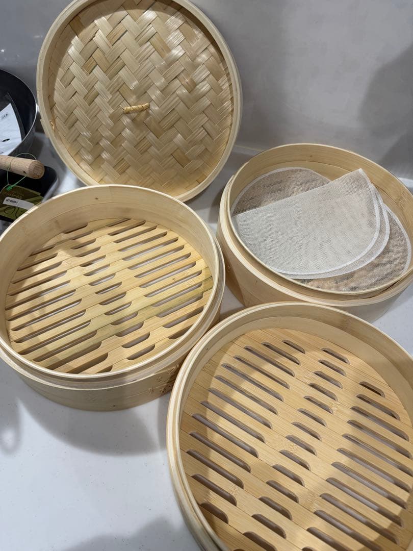 未使用　ビタクラフトプロ 打出し フライパン 30cm 三段せいろ　中華おたま付