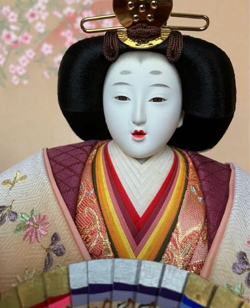 御京雛③平安春峰作　雛人形　三段飾り　お雛様　京都西陣織り　ひな人形3段　桜刺繍