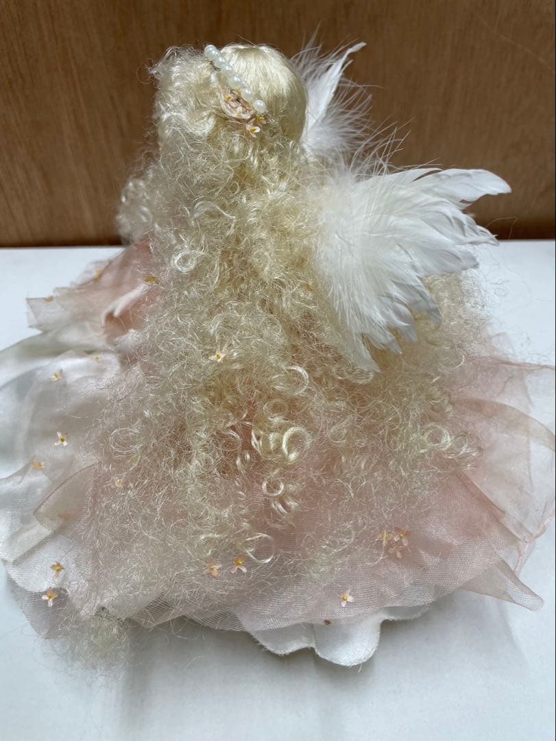 若月まり子 ビスクドール ( ビーズ飾り ) ピンクの服