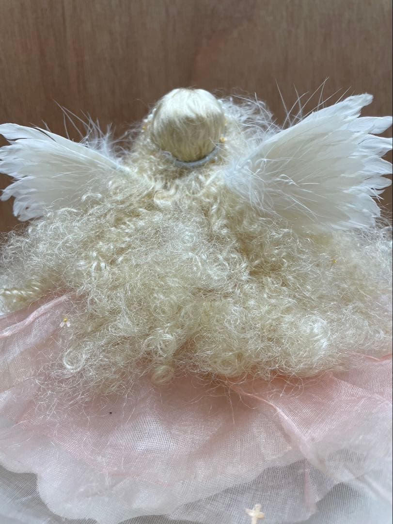 若月まり子 ビスクドール ( ビーズ飾り ) ピンクの服