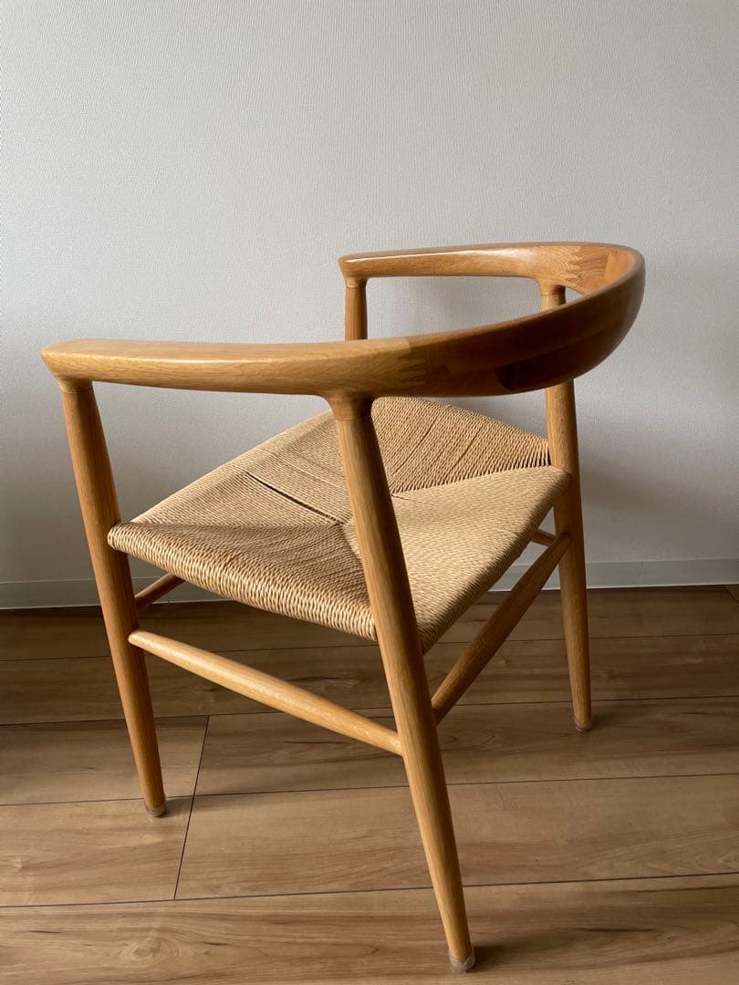 オーク材ペーパーコードアームチェア