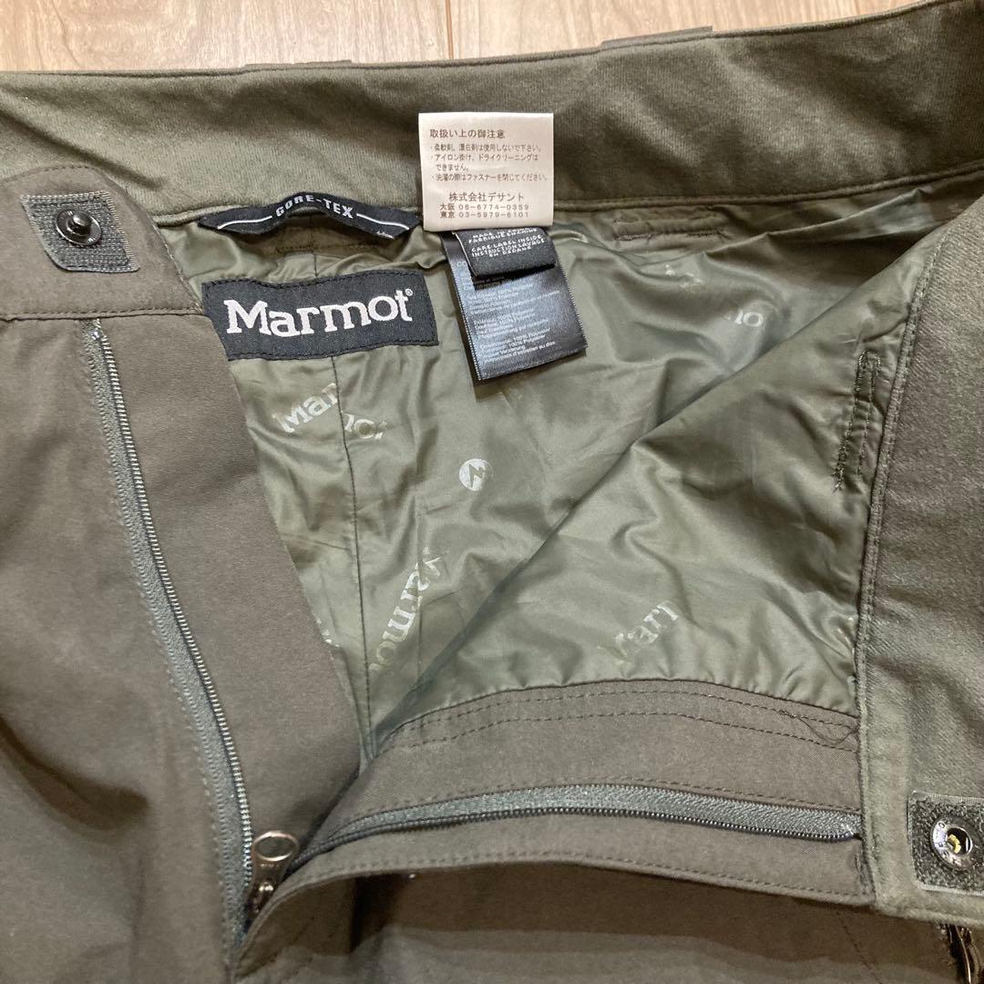 美品　【マーモット MARMOT】スノーパンツ ゴアテックス　L オリーブ