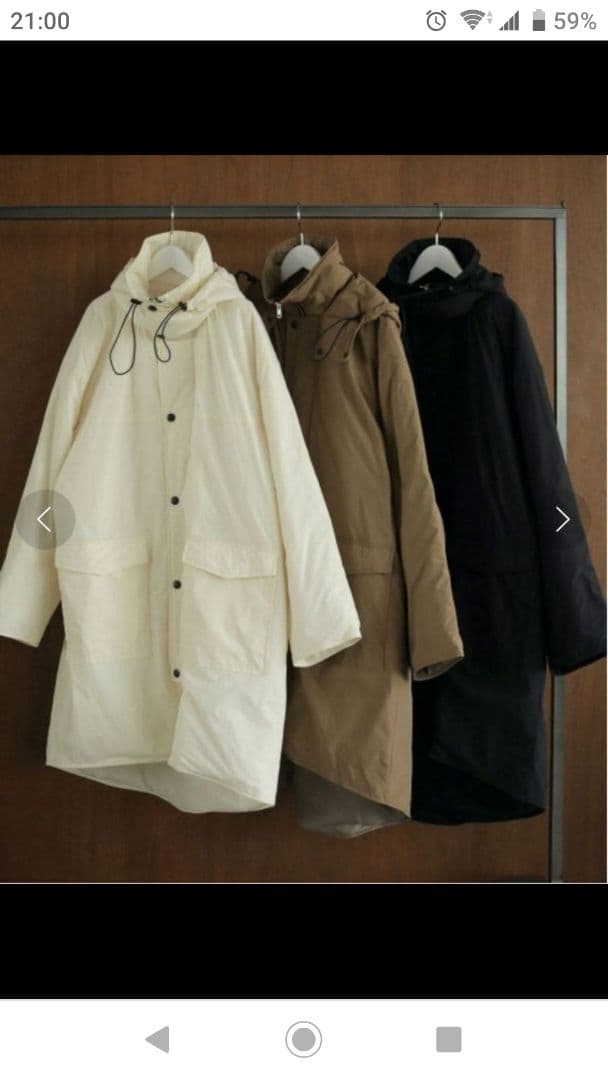 新品anuke アンヌークHooded Coatフード付コート ivory 36