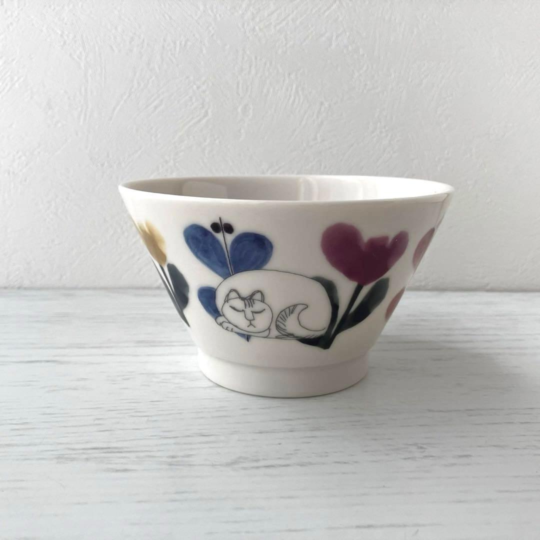 新品　リサラーソン　茶碗　フラワー　猫　ねこ　ネコ　キャット