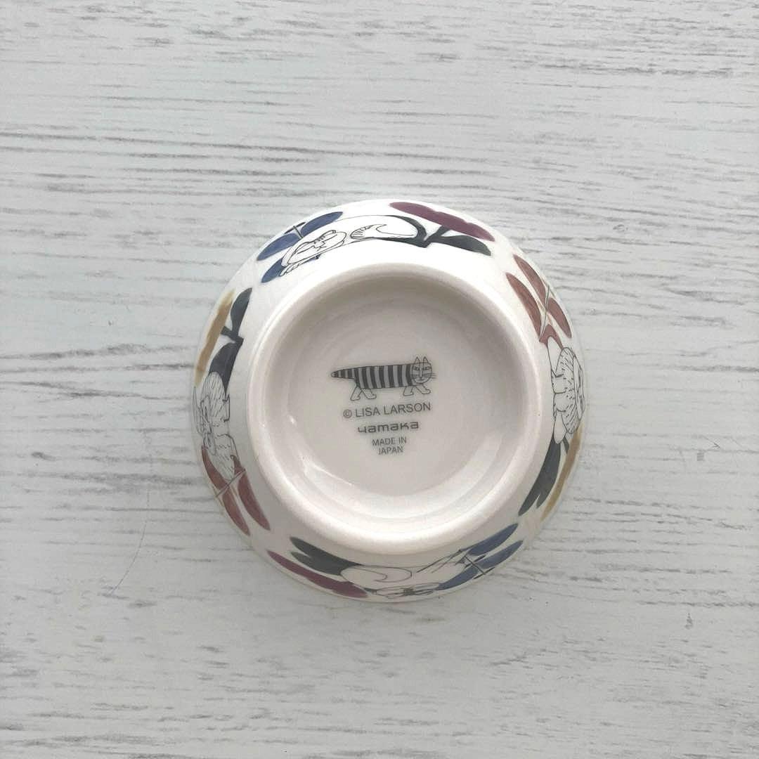 新品　リサラーソン　茶碗　フラワー　猫　ねこ　ネコ　キャット
