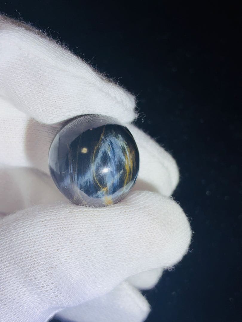 高品質 ナミビア産 ブルーピーターサイト 18mm 1粒 粒売り ブレスレット玉