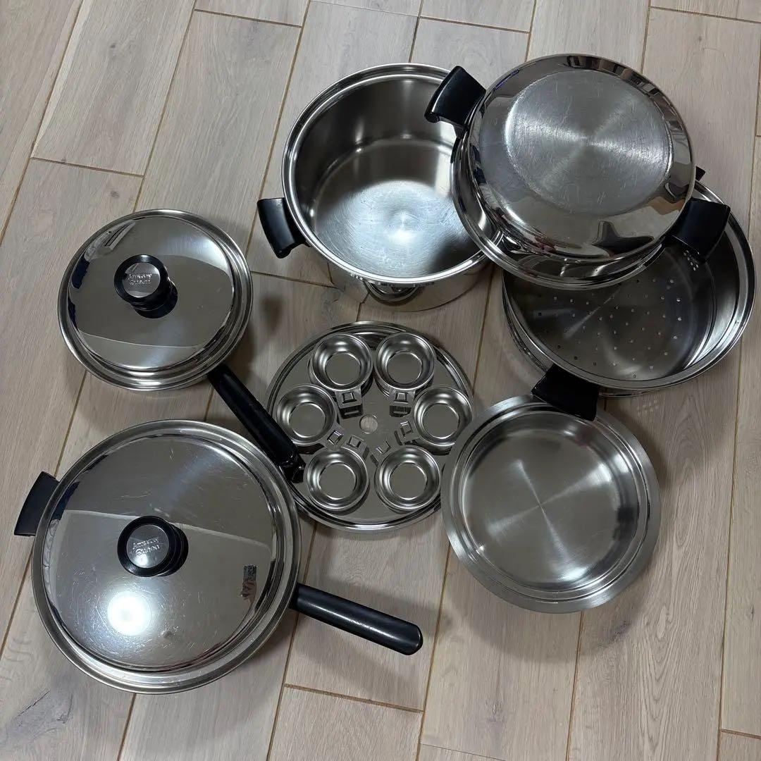 Amway アムウェイ 鍋セット　6L 蒸し器　カップ　フライパン　ガス　IH