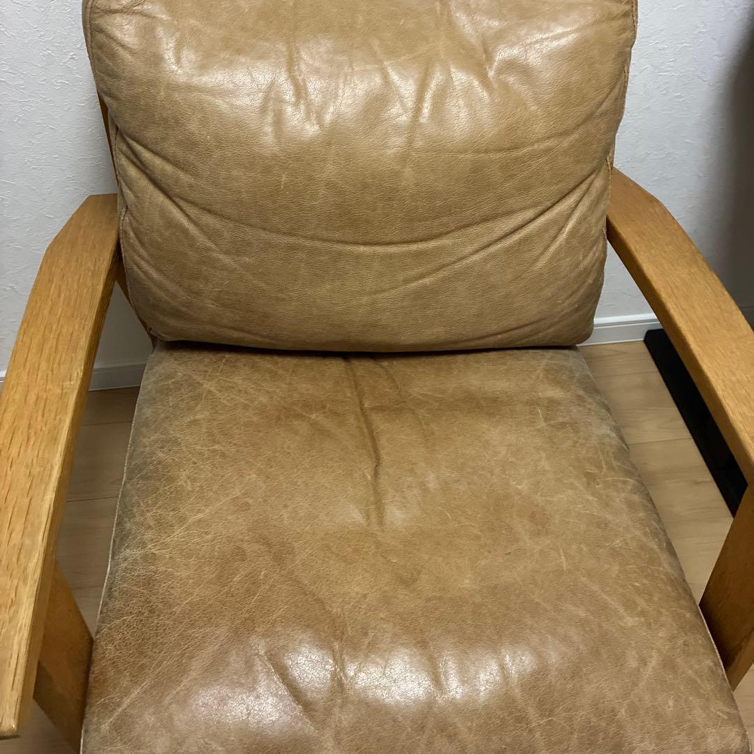 【アーバンリサーチドアーズ】ソファ 1P オーク無垢材　オッドマン付