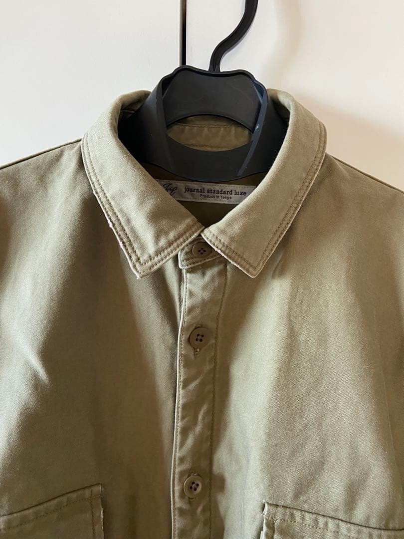 バックサテンCPOシャツブルゾン