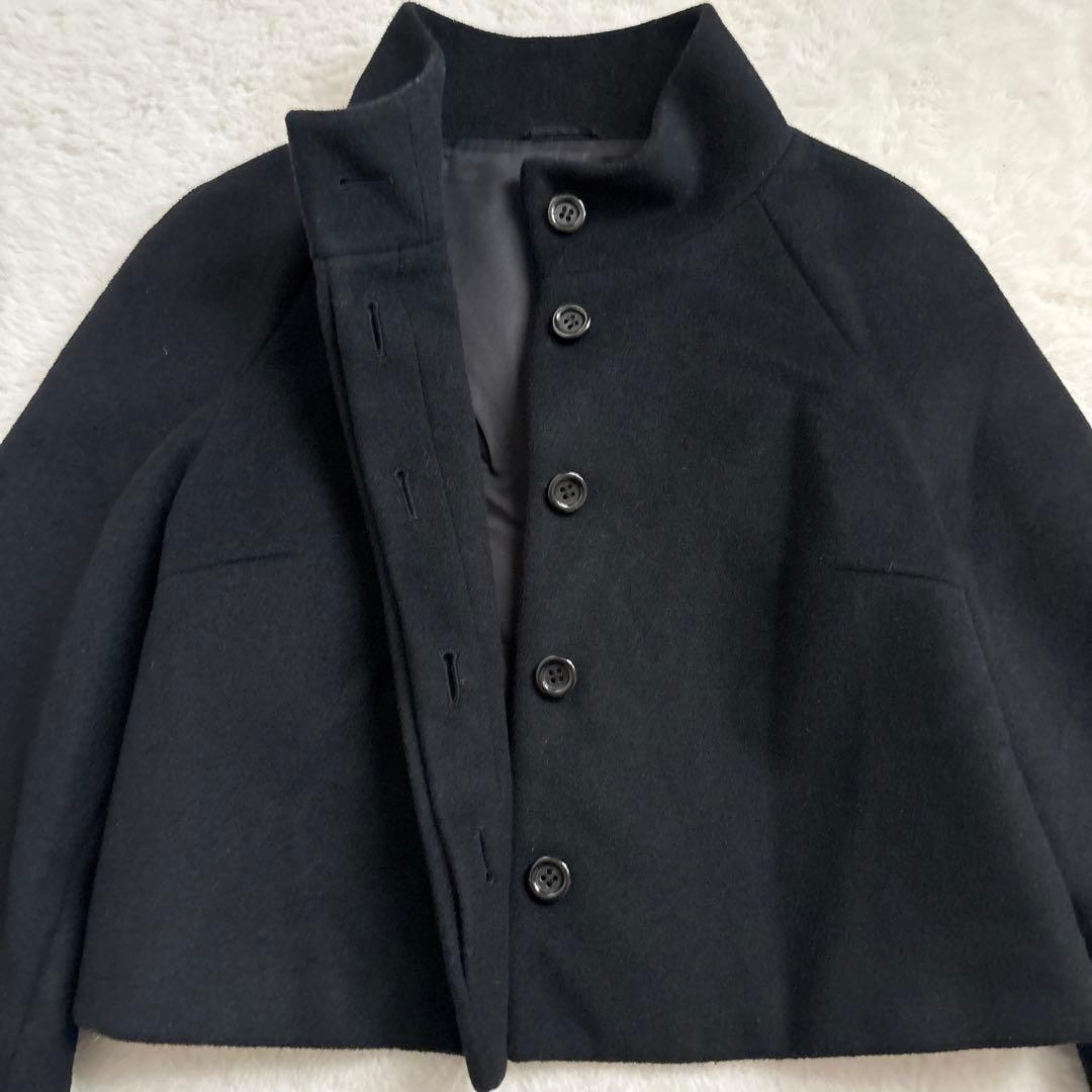 【美品】ANAYI アナイ ショートコート アンゴラ混 ブラック 日本製